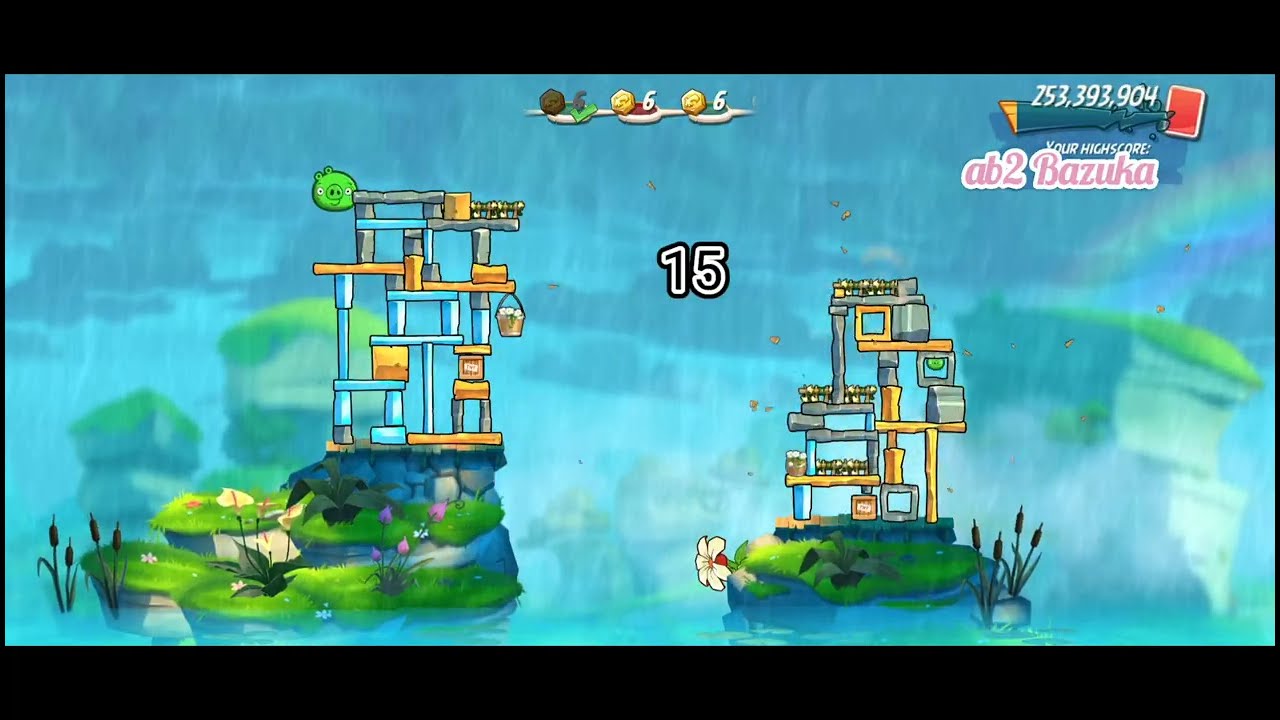 Angry Birds 2 Mighty Eagle Bootcamp 30 October 2025  Matilda + Melody, Bubble 3 Time Used Rooms 15