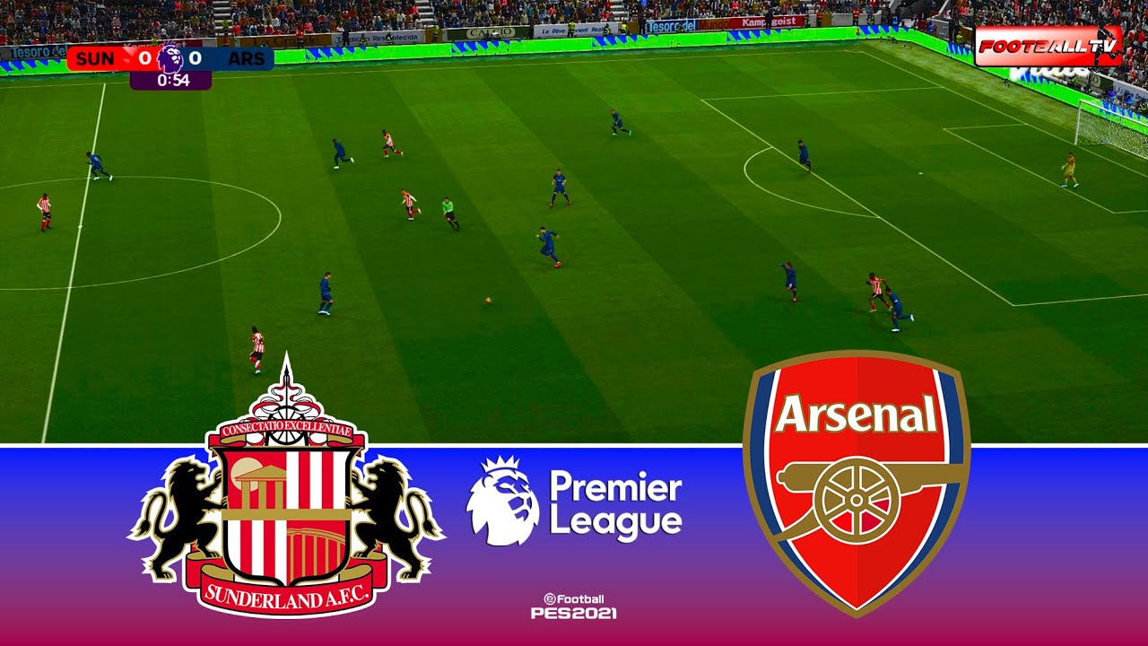 🔴Sunderland vs Arsenal | Premier League 25/26 Full Match | Pes 21 Gameplay