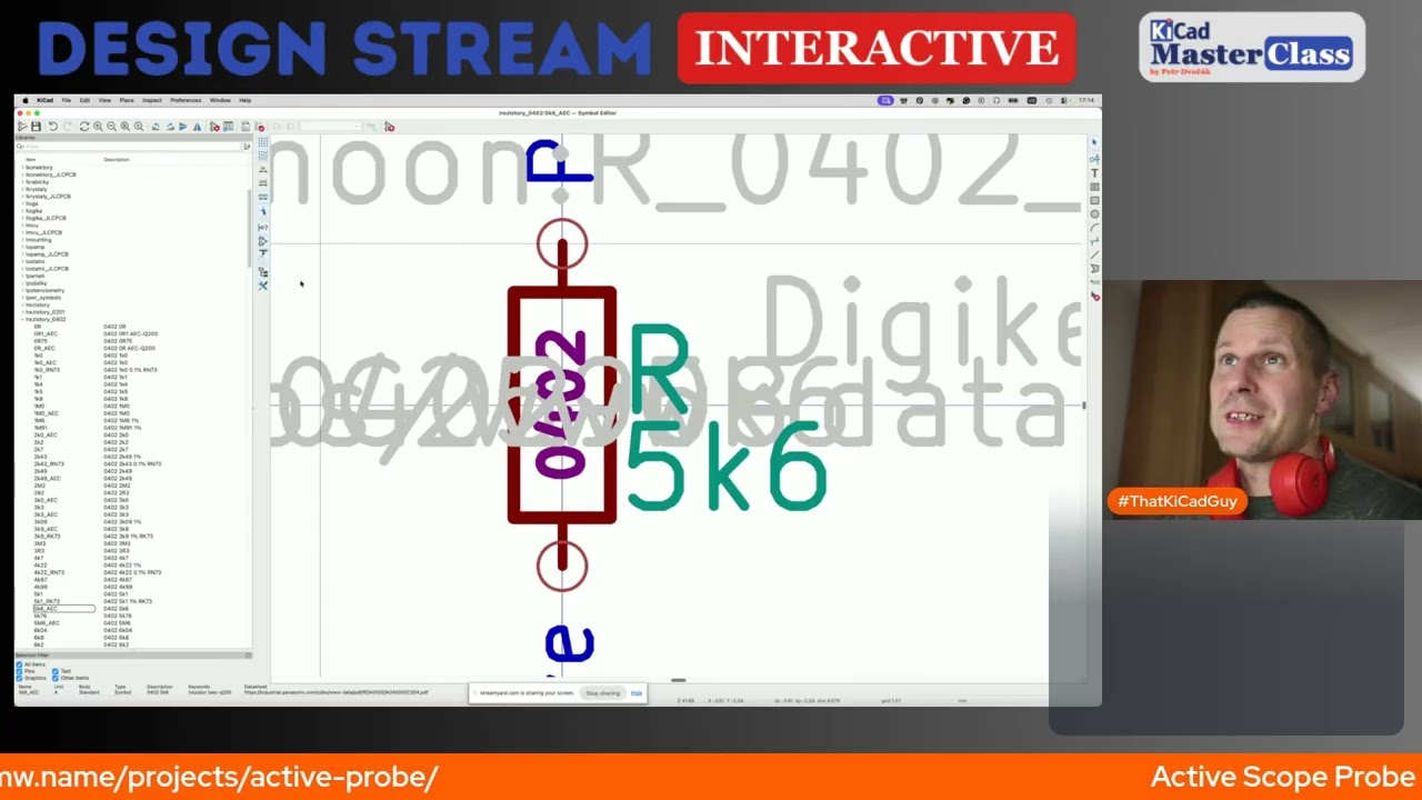 KiCad Desing Stream Active Scope Probe 2GHz, part 3