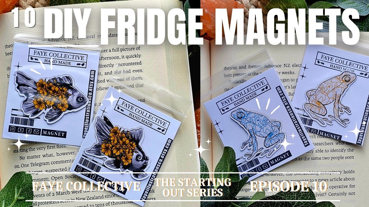 Making Fridge Magnets | DIY Art Magnets from Start to Finish