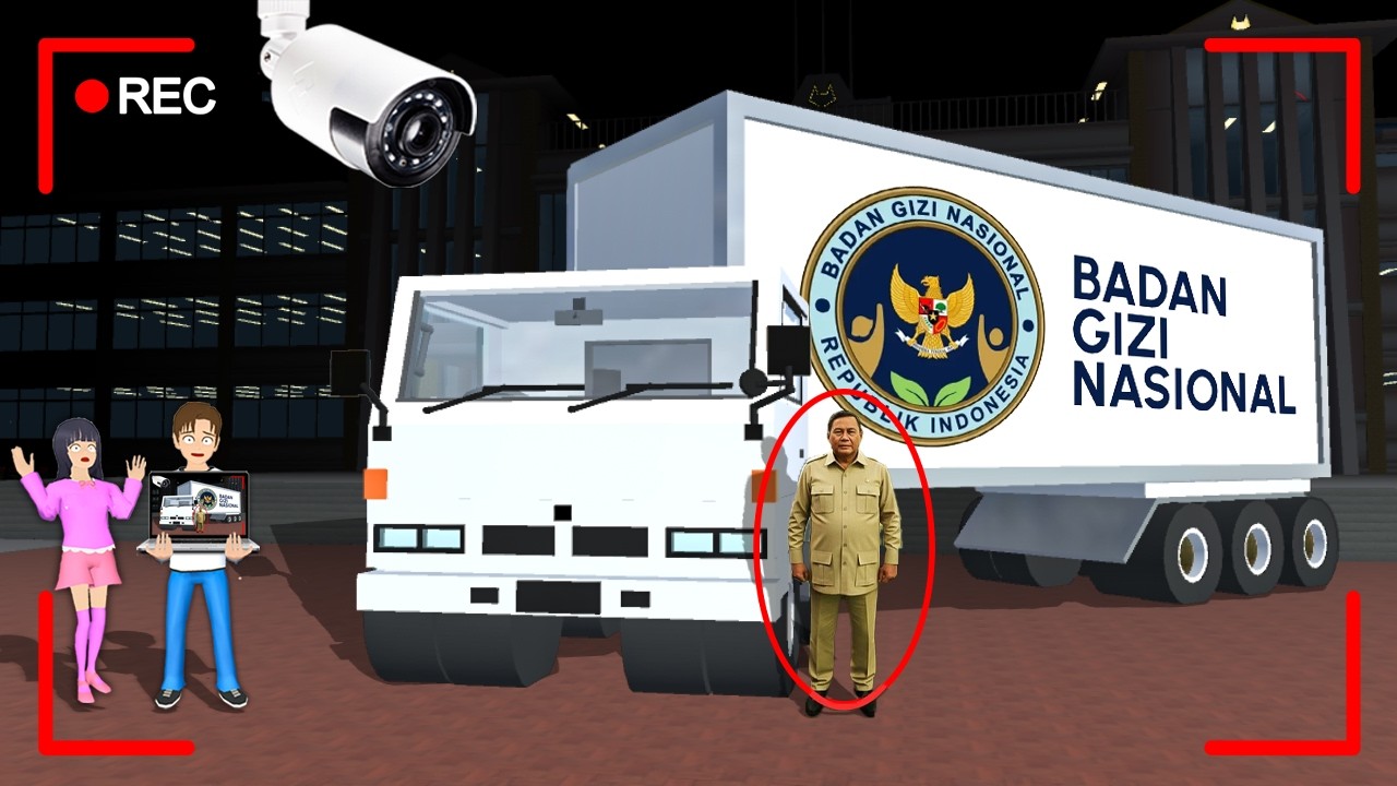 Yuta Mio Panik CCTV Merekam TRUK TRAILER KONTAINER MBG di Depan Sekolah 😱 | Sakura School Simulator