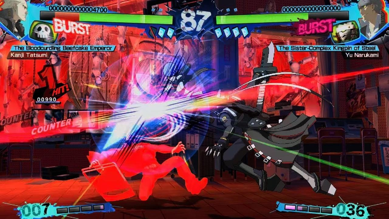 Persona 4 Arena ULTIMAX Kanji Tatsumi vs Fake Yu Narukami