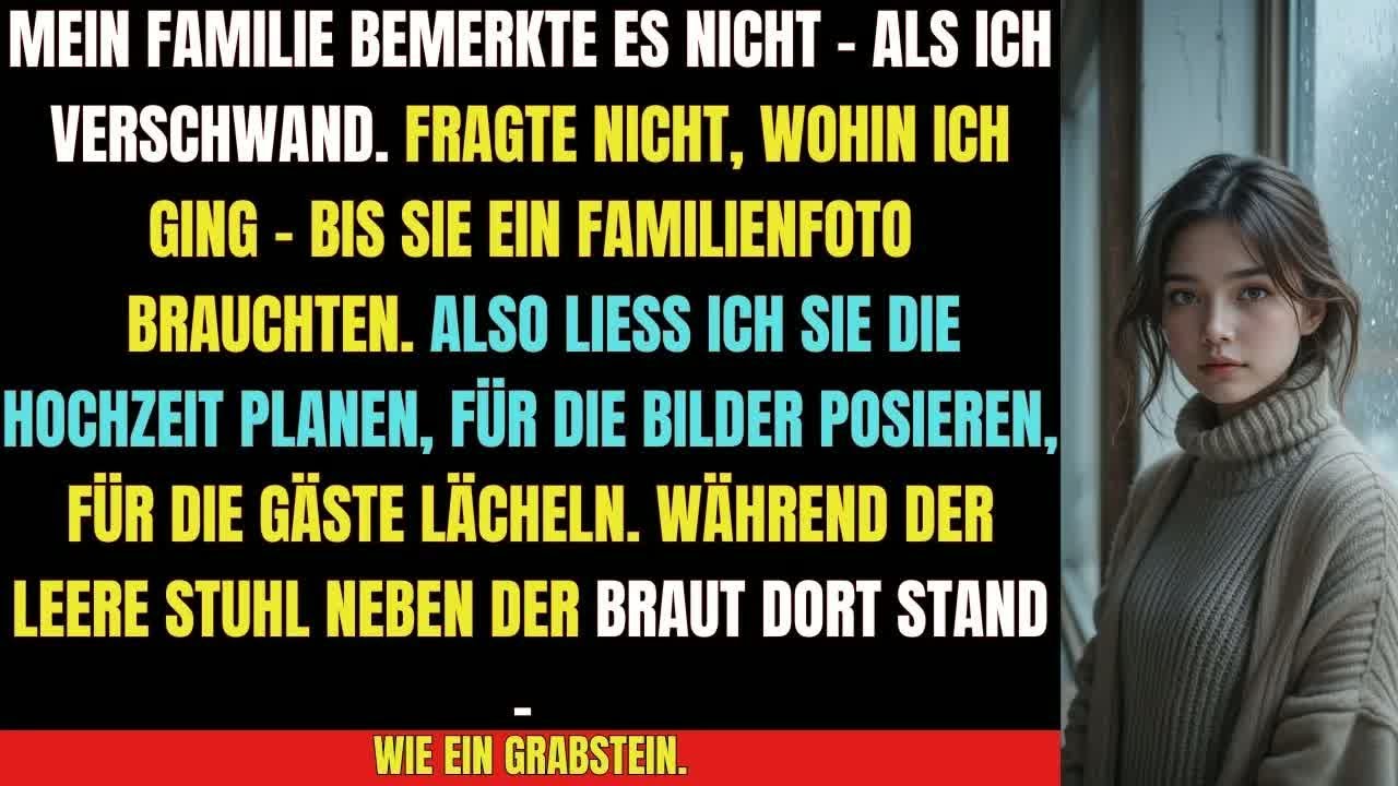„Der leere Stuhl neben der Braut erzählte MEINE Geschichte…“