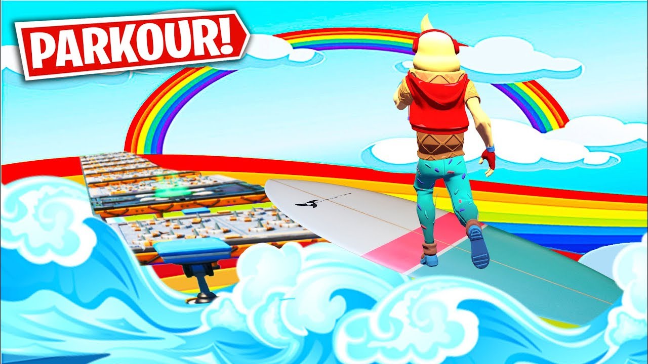 *NUEVO SURF SKY PARKOUR* Fortnite Minijuegos Modo Creativo | HERNY
