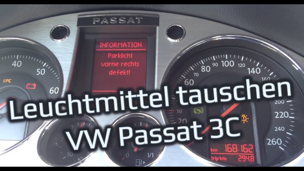 Leuchtmitteltausch Standlicht // Abbiegelicht Passat 3C B6