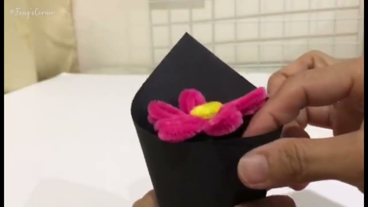 母亲节手工《小花束扭扭棒》
