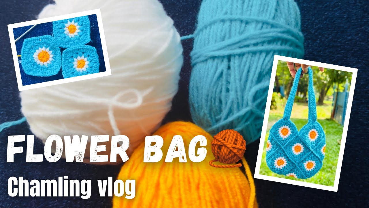 #flowerbag 🌸🌼#crochet🧶 #keepsupporting #nepalisilaibunai #fypシ #viralvideo #chamling💙🖤💜#nepalivlog 