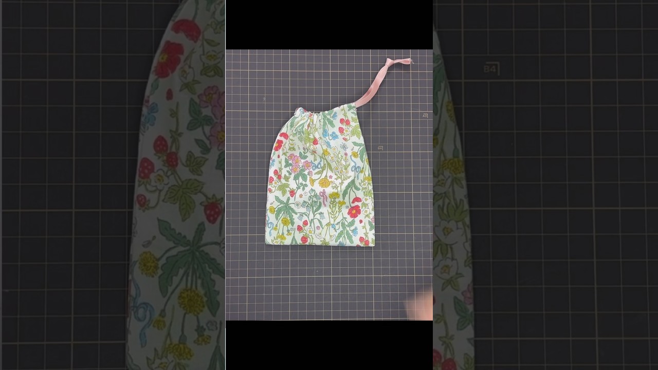 ５分あれば作れる！1番簡単に巾着袋を作る作り方#shorts