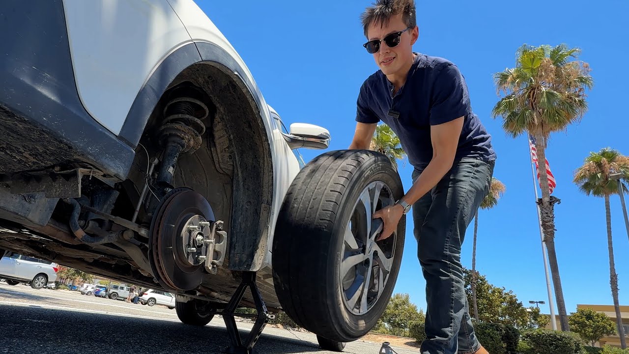 Patching a Tire in a Walmart Parking Lot
