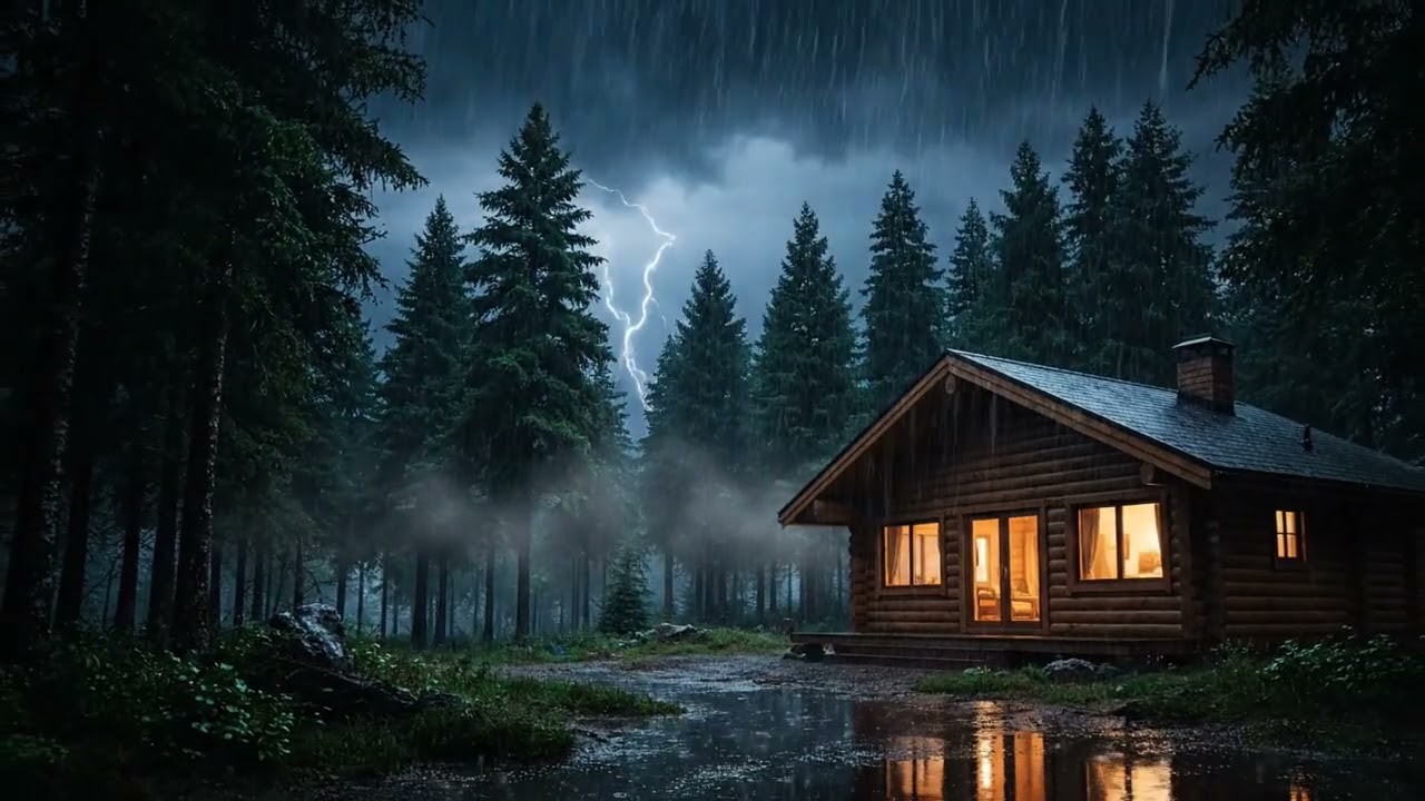 Extreme Night Rain & Loud Thunder for Deep Sleep