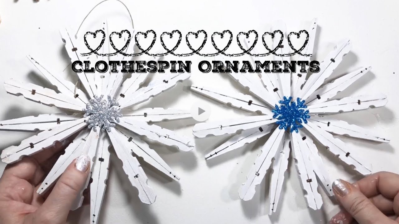 Making Christmas Ornaments out of Clothespins