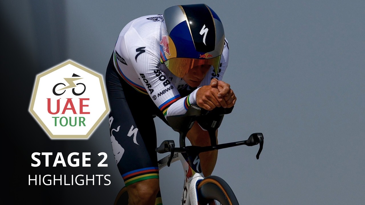 UAE Tour 2026 - Stage 2 Highlights - Can Remco Evenepoel be beatten on this 12km time trial ?