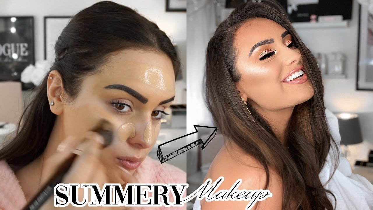 GLOWY SUMMERY MAKEUP 2019!!