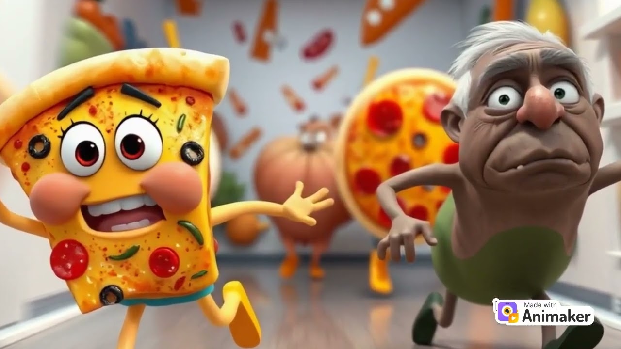 Lost in the Fridge 🍕 A Pizza’s Cold Adventure | Funny Cartoon Short