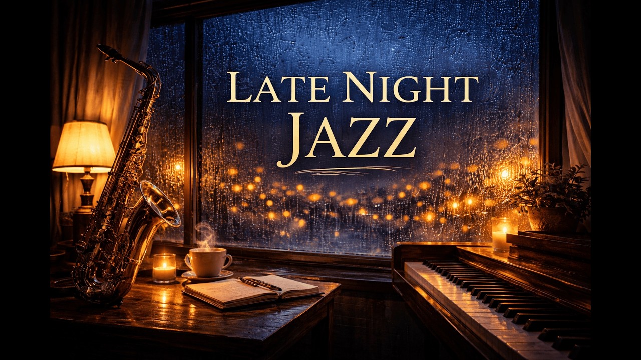 Late Night Rain Jazz – Emotional Sax Ambience - 1 Hour