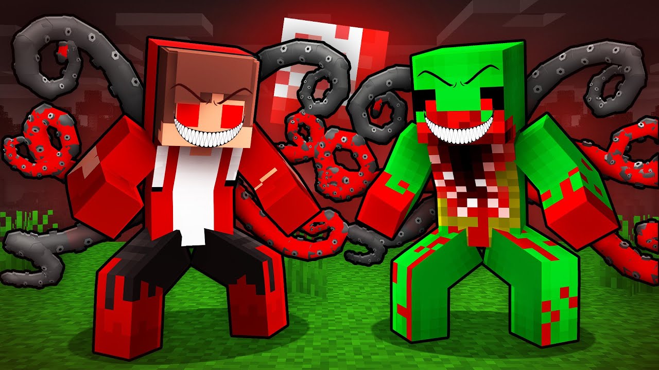 JJ and Mikey Morph into Scary EXE - Maizen Minecraft Animation