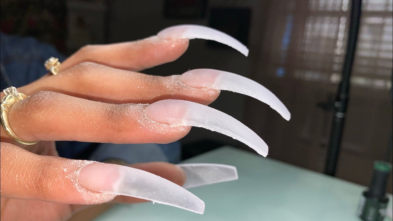 XX-Long Curve Acrylic Nails | Acrylic Nails Tutorial | 80s-90s Inspired Nails