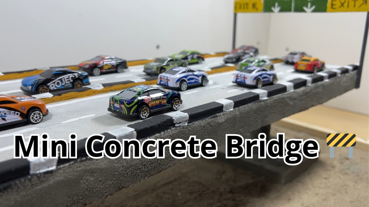 Building a Mini Concrete Bridge Step by Step | Tiny Construction