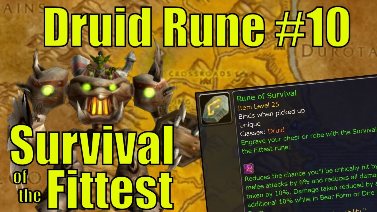 Druid Rune 10 SURVIVAL of the Fittest TANK Bear | World of Warcraft Classic Season of Discovery