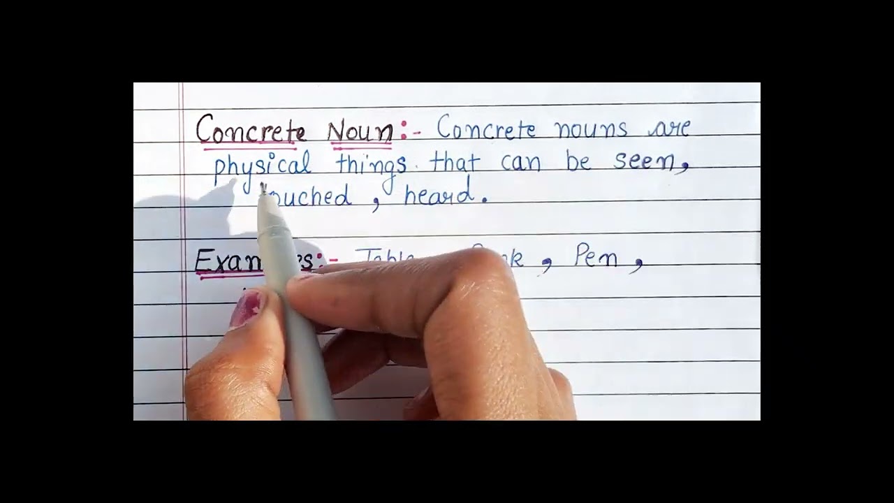 Concrete noun | Definition of concrete noun | Concrete noun examples