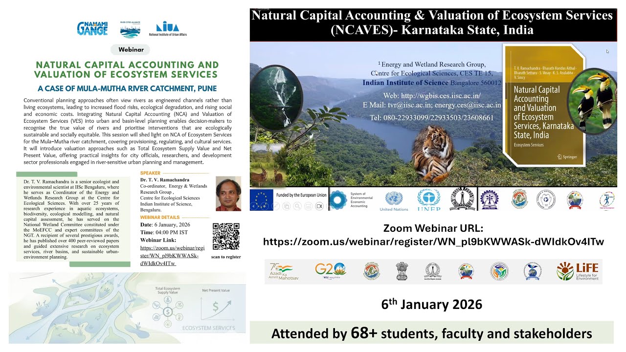 Natural Capital Accounting: Mula-Mutha River Catchment | Dr. T.V. Ramachandra | IISc