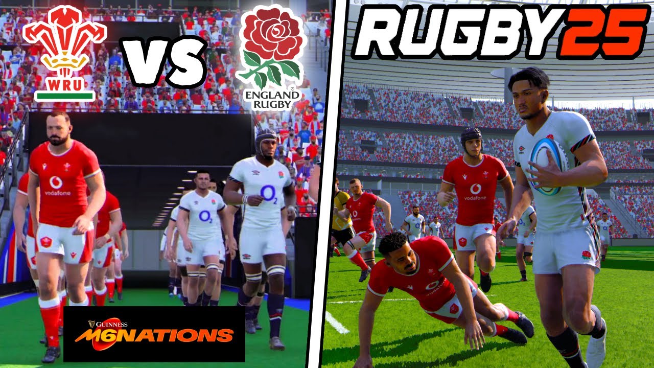 WALES vs ENGLAND | 6 Nations 2025 Round 5 | Rugby 25 Gameplay and Commentary Hardest Difficulty
