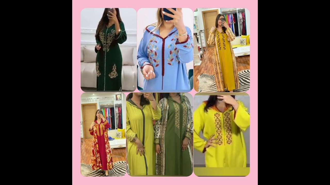 بغيتي🤔تخيطي#جلابة😉دخلي شوفي هاد الموديلات زوينين بززاف وعلى الموضه👍 عليها#الجلابة#المغربية لايعلى