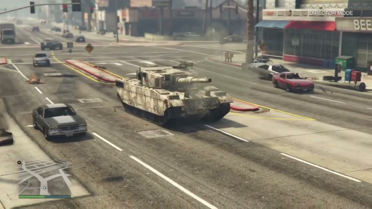 GTA 5: Army Tank in full destruction mode #gta