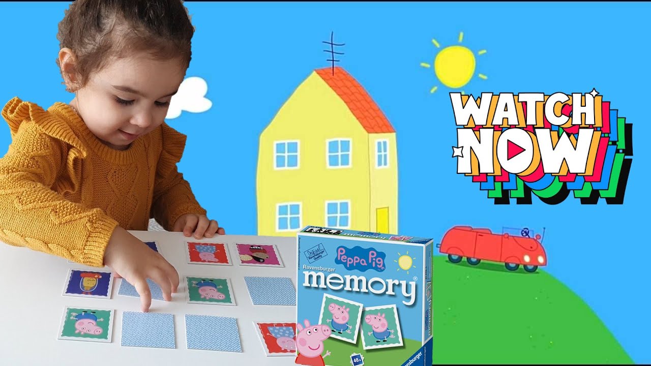 Elisa plays the Peppa Pig memory game - Elisa Peppa Pig hafıza oyununu oynuyor