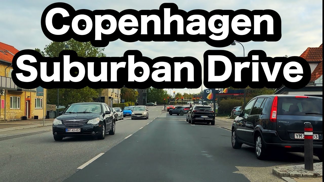Copenhagen Suburban Drive 🇩🇰 | From Lyngby to McDonald’s Jyllingevej & Circle K | Real City Drive