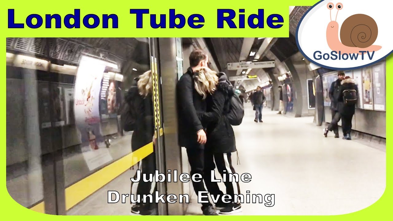 London Underground Tube Ride | Drunk People At Midnight | Jubilee Line | Slow TV | 2019