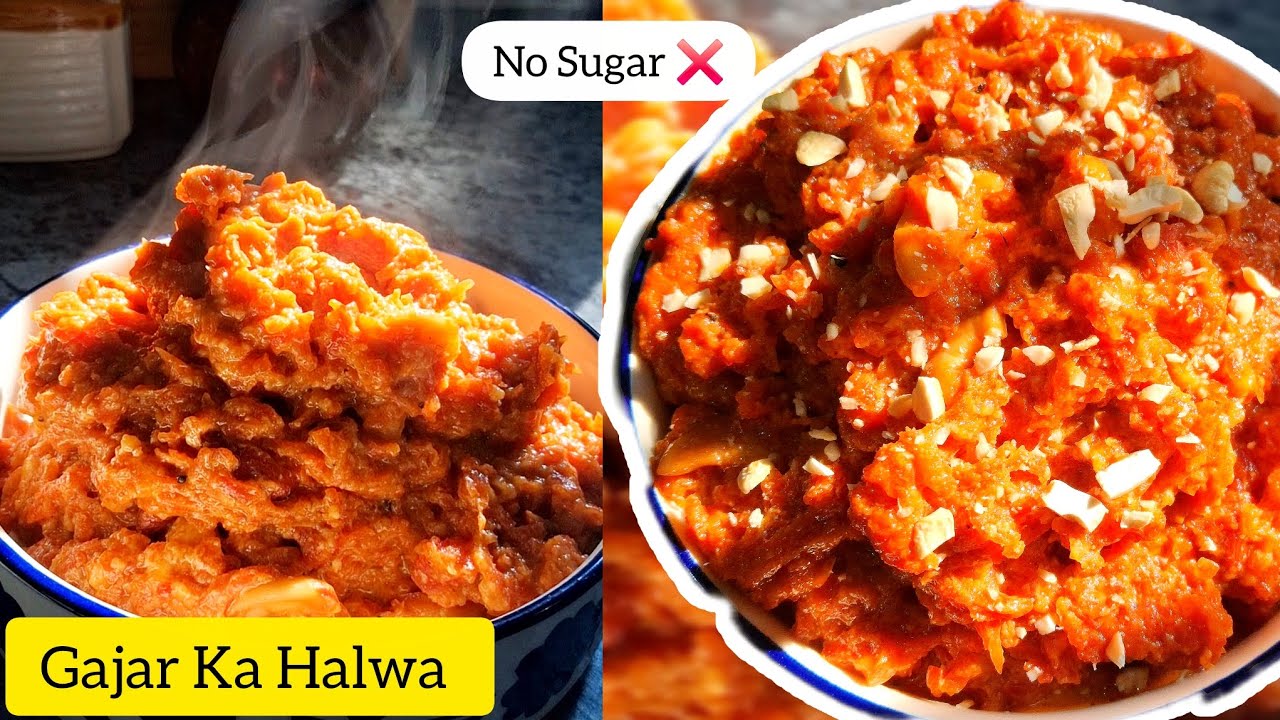 No Sugar Gajar Ka Halwa😍 | Sirf 500gm Gajar Se Banayein Healthiest Halwa 🥕✨ | Gajar Halwa Recipe |