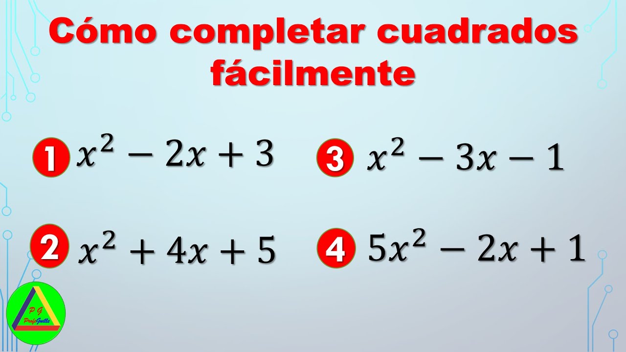 COMO COMPLETAR CUADRADOS FACILMENTE | COMO COMPLETAR CUADRADOS AL INSTANTE | COMPLETANDO EL CUADRADO
