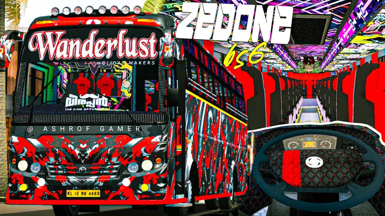 New WANDERLUST ZEDONE BS6 TOURIST BUS MOD For Bussid |Bussid New Bus Mod #bussidmod 