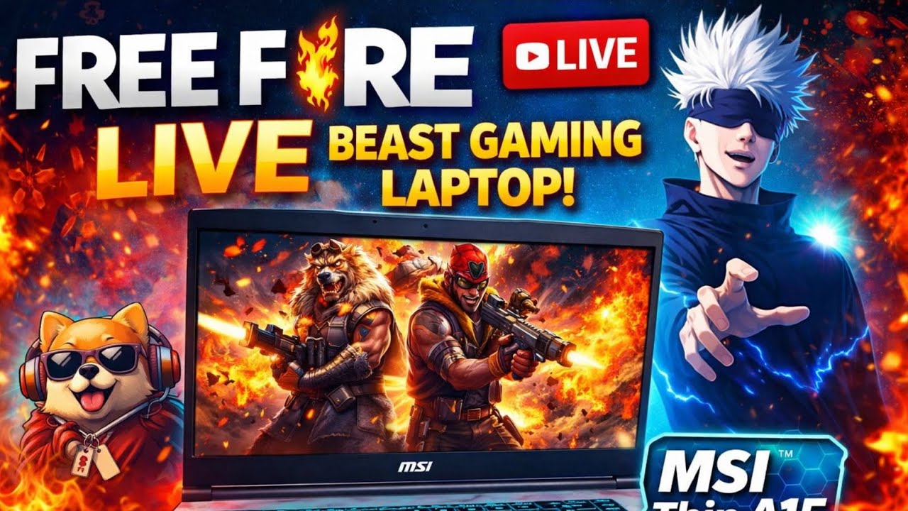 Live stream my beast gaming laptop 💻 MSI thin a15