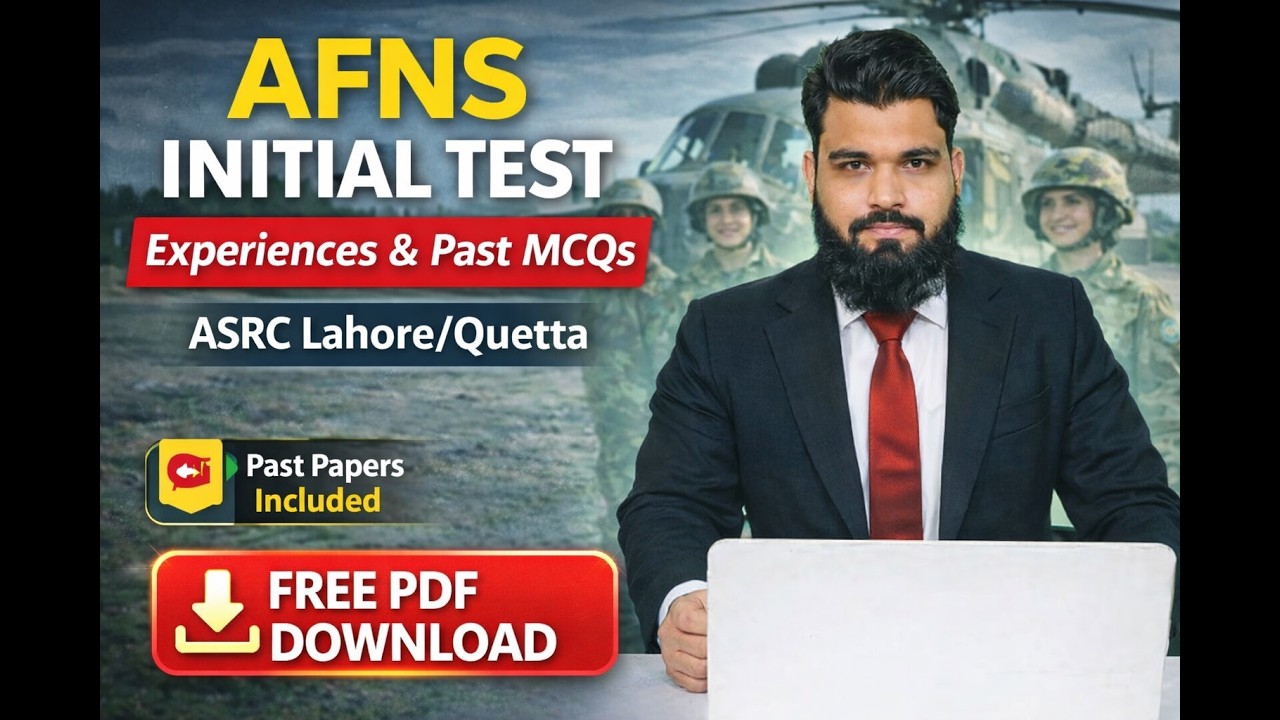 AFNS Initial Test Experiences &  Most Repeated  Past Mcqs July 19 2026 Verbal, Non-Verbal & Academic