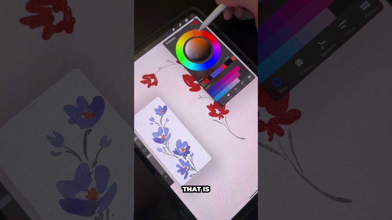 How to Paint Digital Watercolor Flowers on Your iPad 🌸