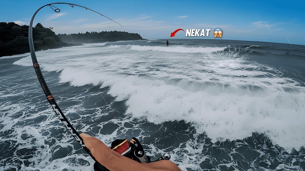 Mancing Casting Karang Dangkal seharian Diguyur Hujan, MENDIDIH Ikan dipinggir saat Hujan Deras