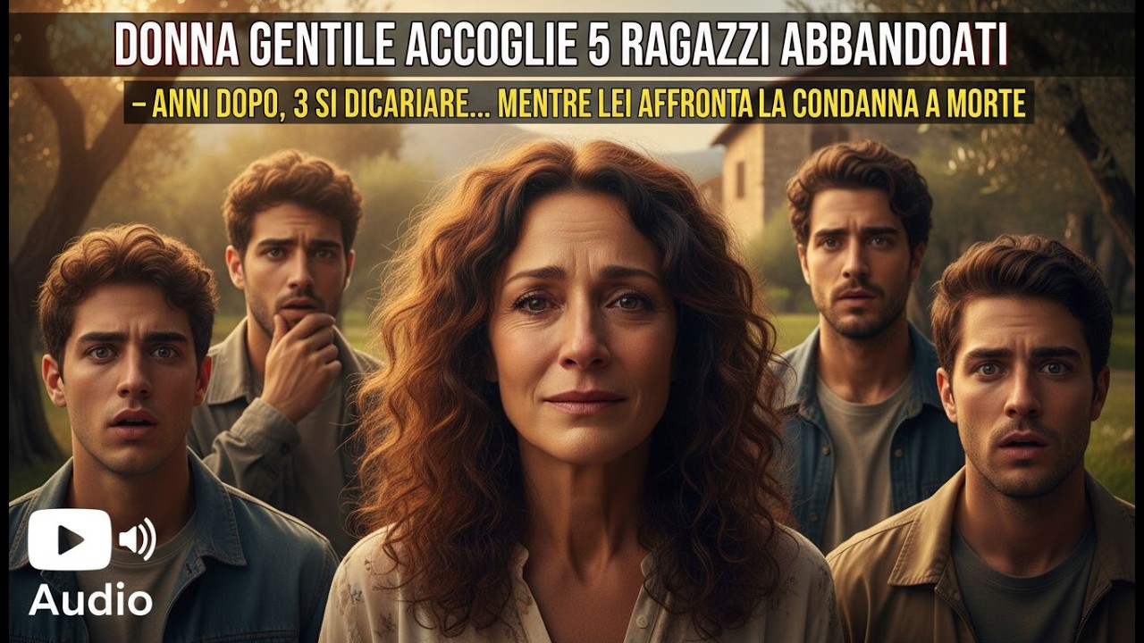 Donna gentile accoglie 5 ragazzi abbandonati – anni dopo, 3 si dichiarano... mentre lei affronta....