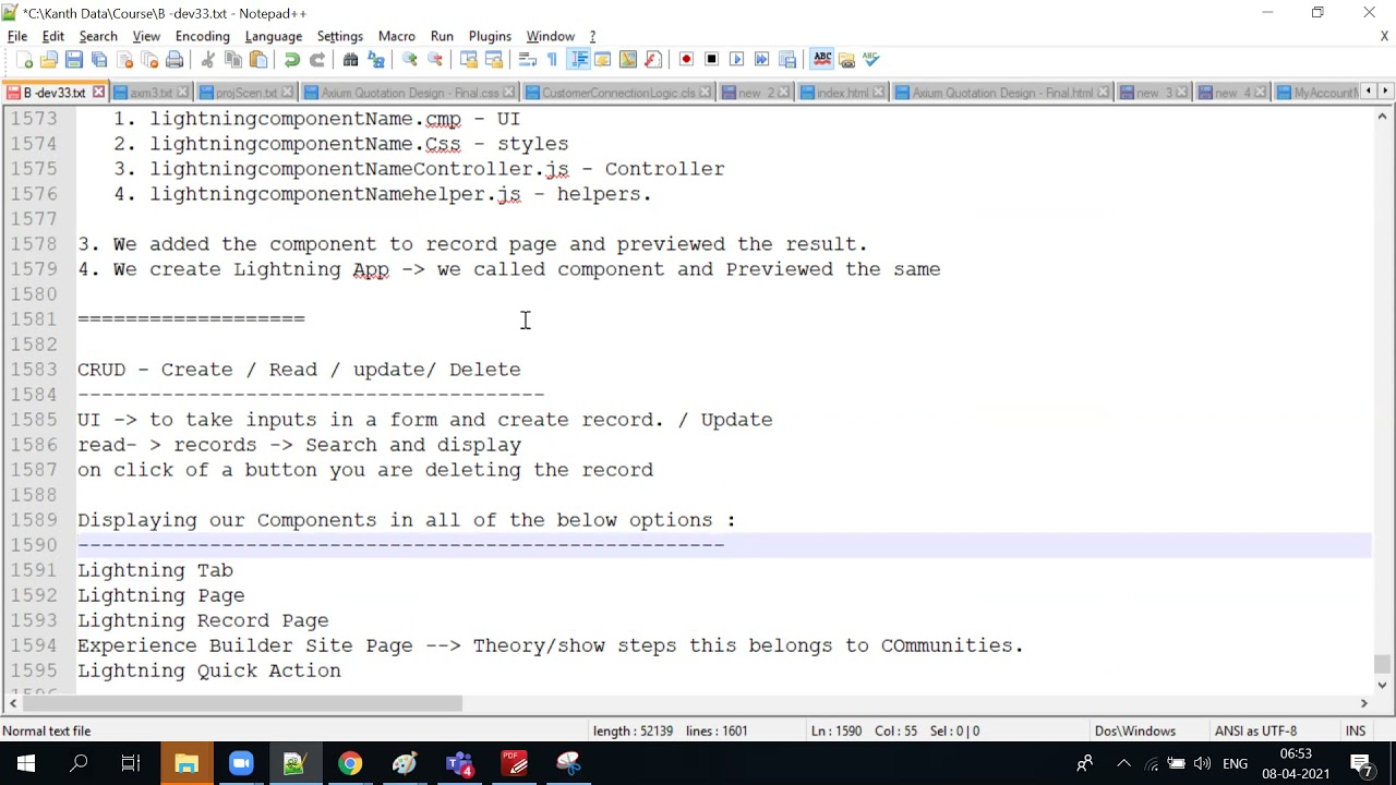 Salesforce Advance Dev Class 18, Aura Framework Part 2