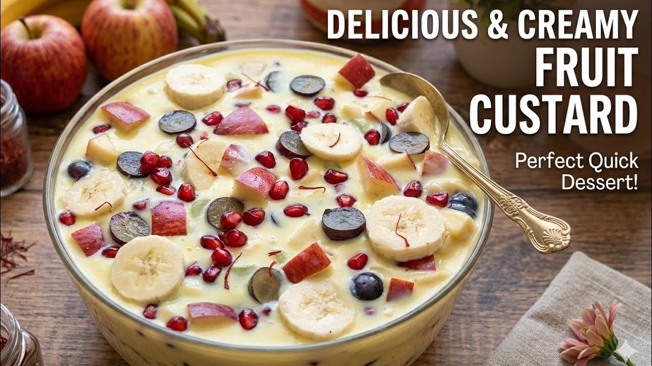 Tasty, Quick and Easy Fruit Custard 😋👌💯 जितना भी बनाऊ ,कम ही पड़ जाता है😱👌😍 #Healthy #Tasty recipe 