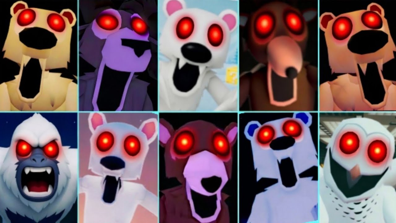 99 Days with Polar Bear Vs 99 Day In The Forest And All Versions Jumpscares | Roblox Game