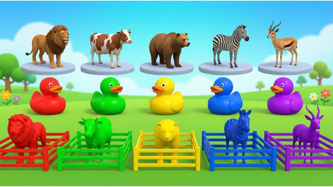 Extreme Long Slide Game 🛝 | Funny Animal Animation