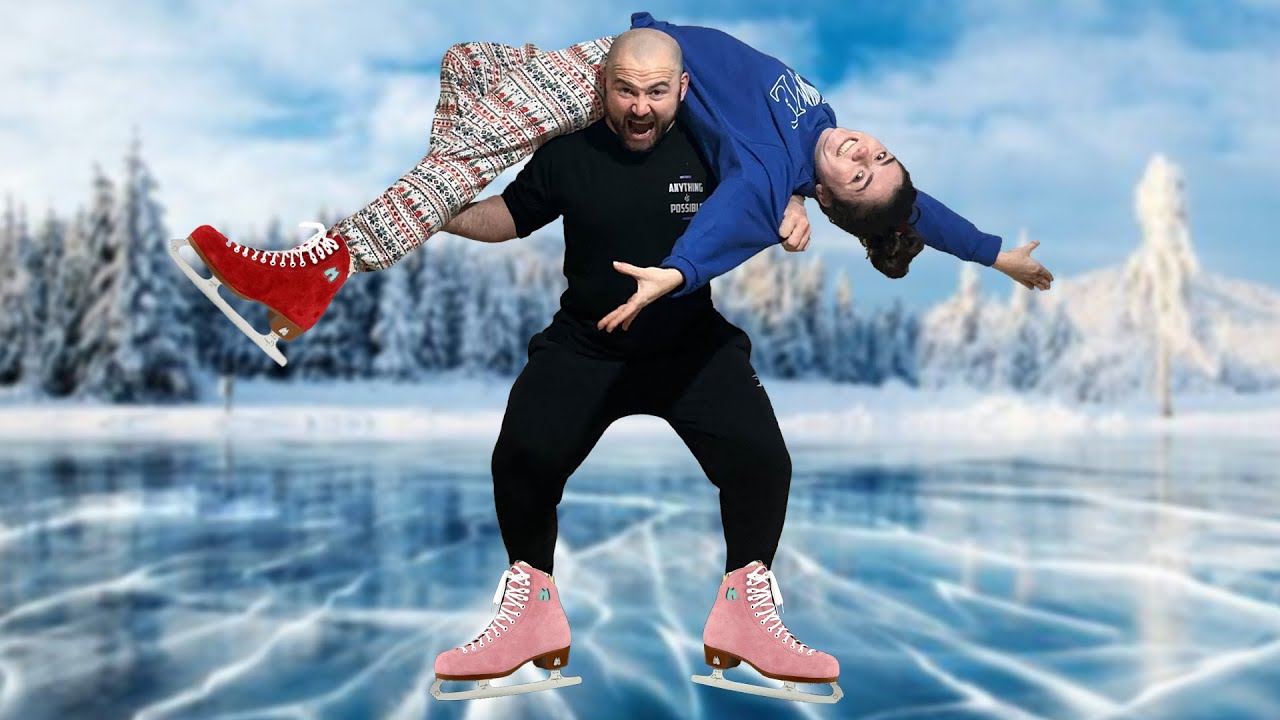 Trying the HARDEST 'Dancing on Ice' STUNTS with my GIRLFRIEND