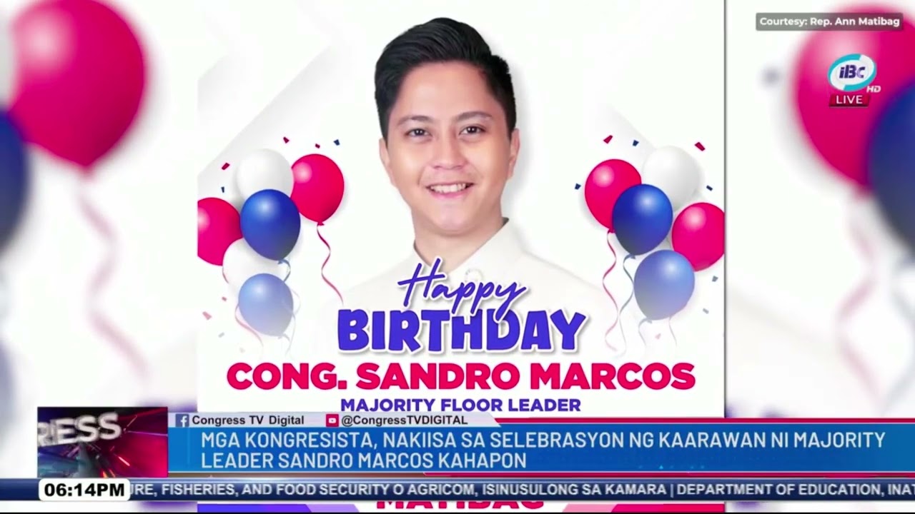 #CongressNews | Mga Kongresista, nakiisa sa selebrasyon ng kaarawan ni Majority Leader Sandro Marcos