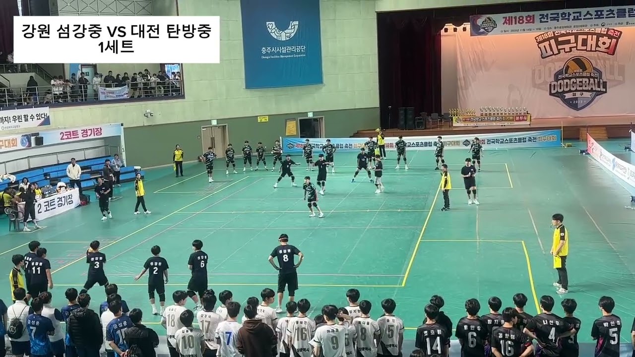 전국 피구대회 강원 섬강중 VS 대전 탄방중