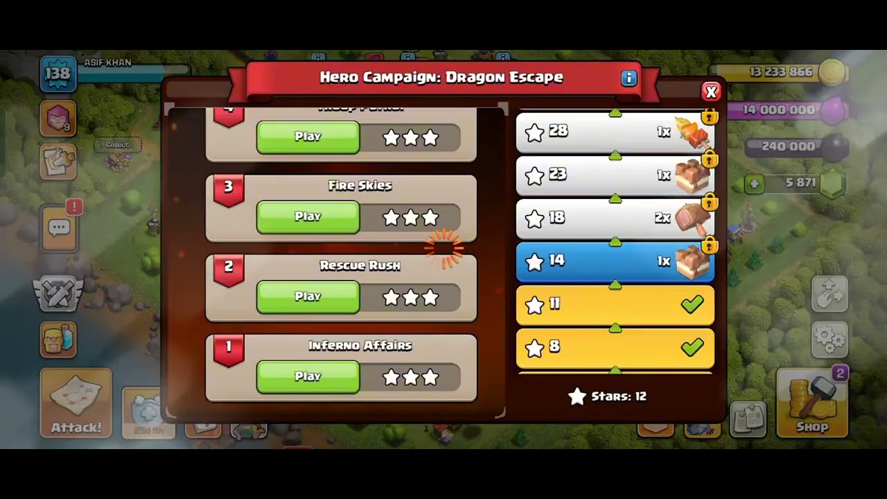 Easily 3 Star Dragon Escape Challenge (1-4) in Clash of Clans!  [বাংলা] Win Magic Snacks Fast!💥❤️‍🔥