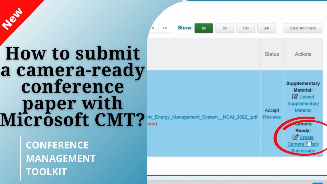 How to submit a camera ready conference paper with Microsoft CMT ?