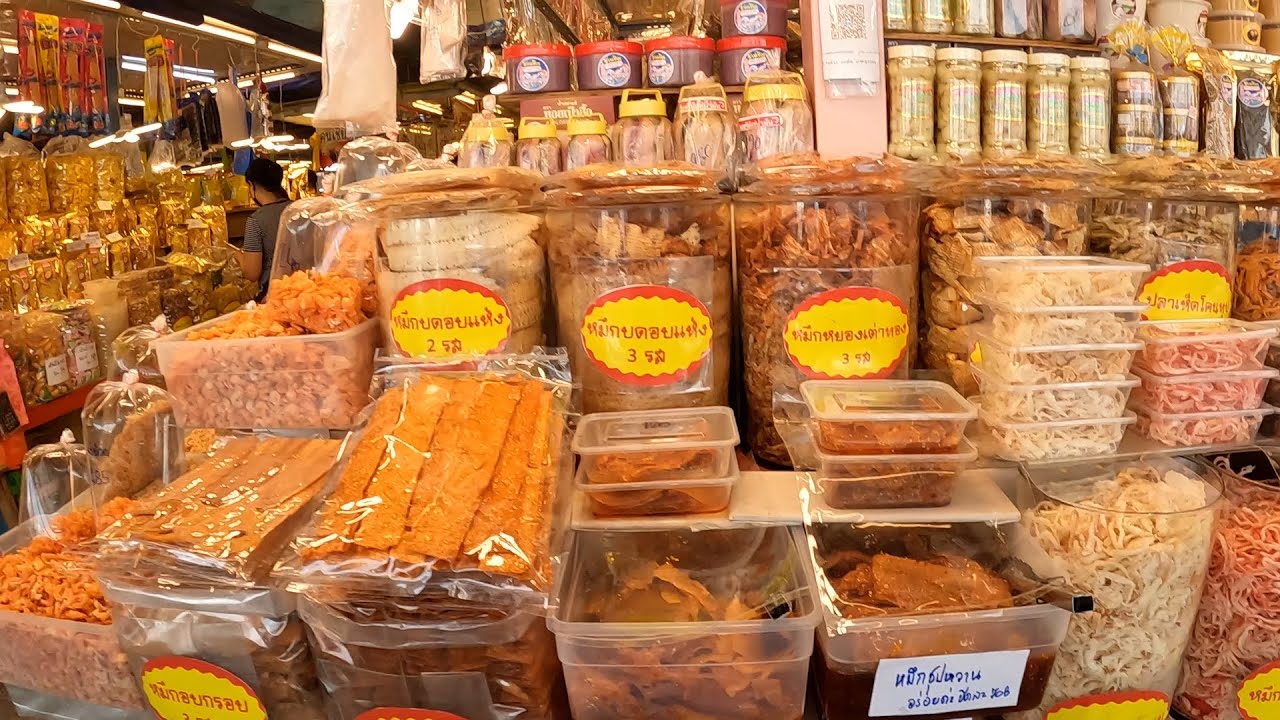 พาซื้อพาชมตลาดนวลทิพย์ ตลาดของฝาก บริเวณท่าเรือนวลทิพย์ บ้านเพ ระยอง Nuanthip Market and Pier Rayong
