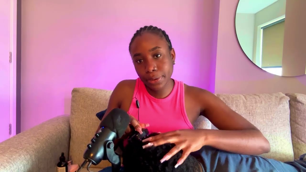 ASMR  CHEWING GUM, SCALP SCRATCHING AND MASSAGE ON A REAL PERSON